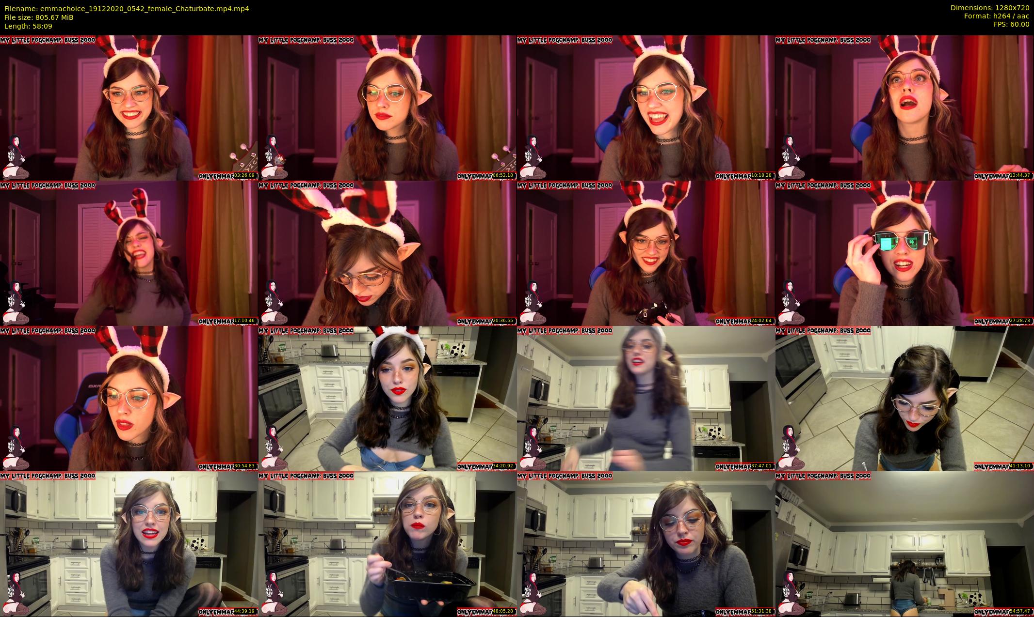 emmachoice — 59 minute Chaturbate female cam show recording, 720p, Dec 19, 2020