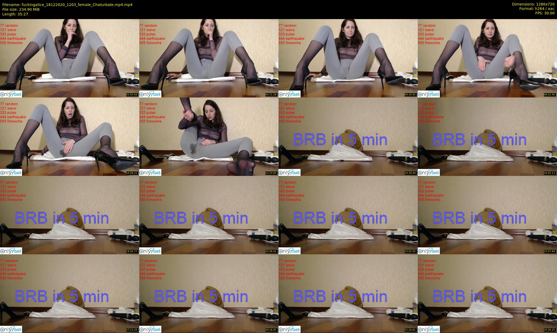 fuckingalice — 36 minute Chaturbate female cam show recording, 720p, Dec 18, 2020