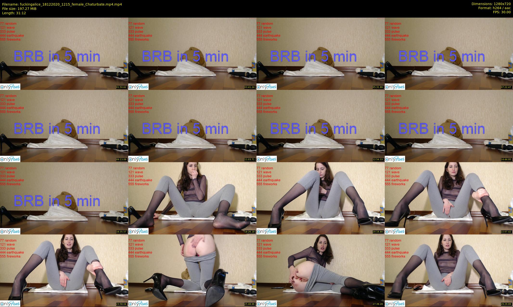 fuckingalice — 32 minute Chaturbate female cam show recording, 720p, Dec 18, 2020