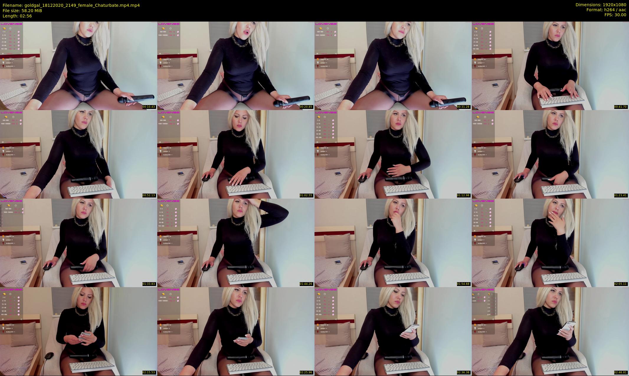 goldgal — 3 minute Chaturbate female cam show recording, 1080p, Dec 18, 2020