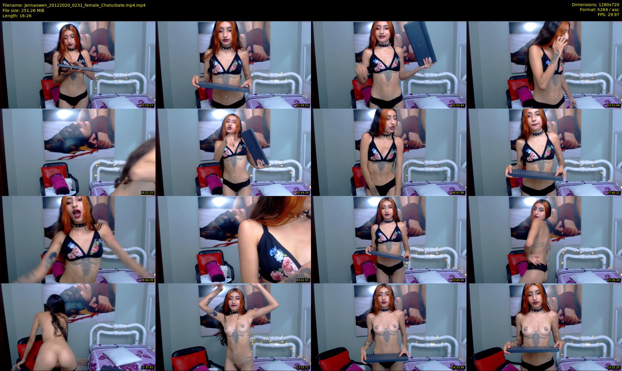 jennaowen — 17 minute Chaturbate female cam show recording, 720p, Dec 20, 2020
