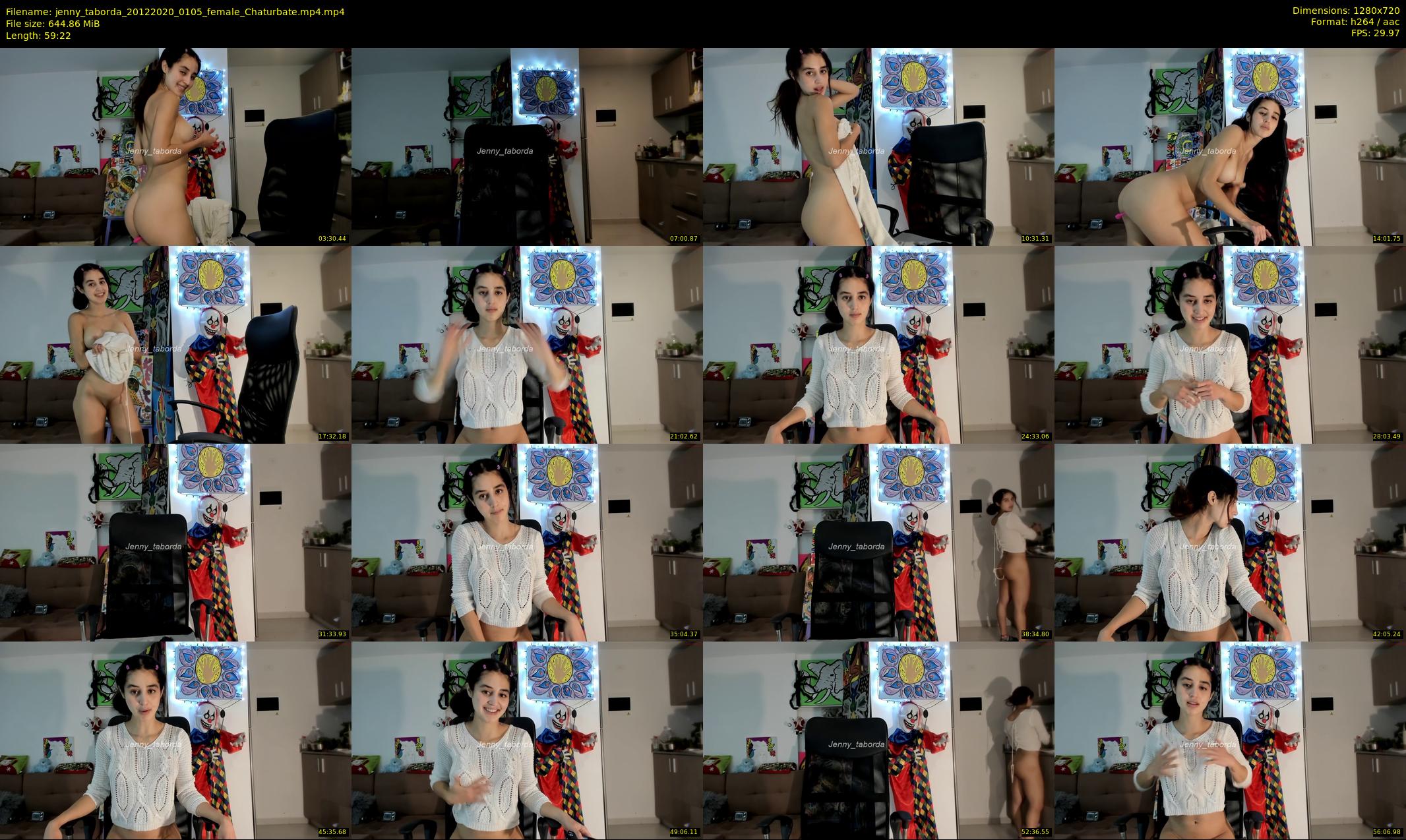 jenny_taborda — 60 minute Chaturbate female cam show recording, 720p, Dec 20, 2020