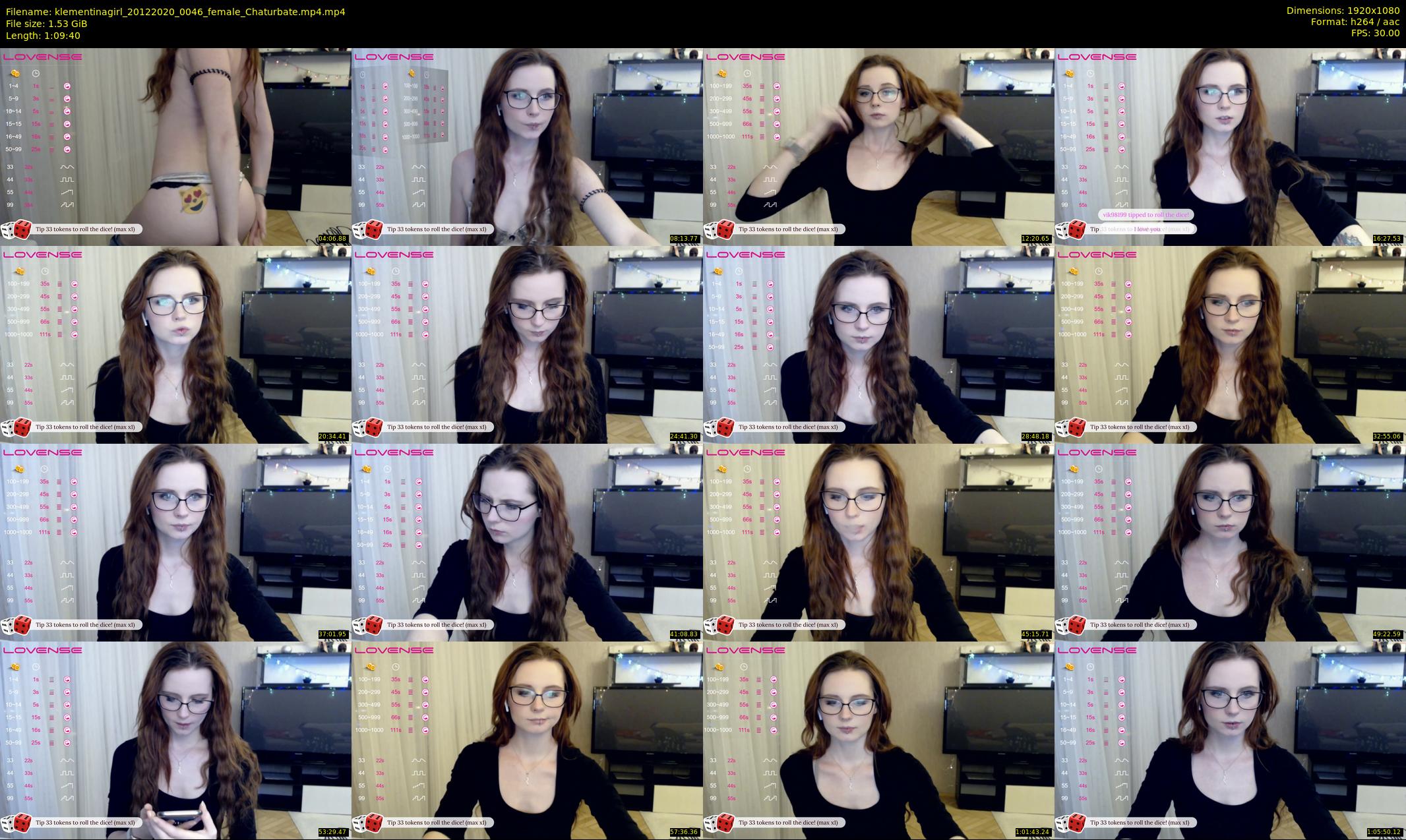klementinagirl — 70 minute Chaturbate female cam show recording, 1080p, Dec 20, 2020
