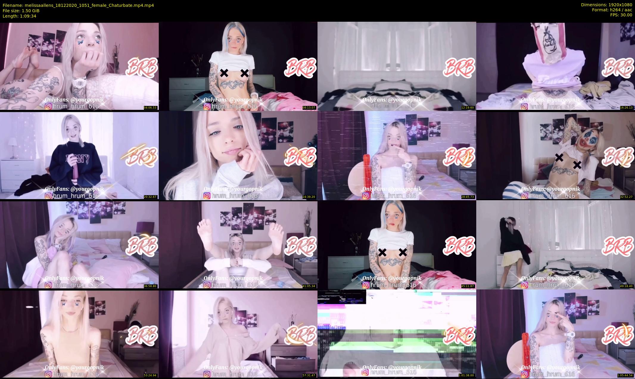 melissaallens — 70 minute Chaturbate female cam show recording, 1080p, Dec 18, 2020