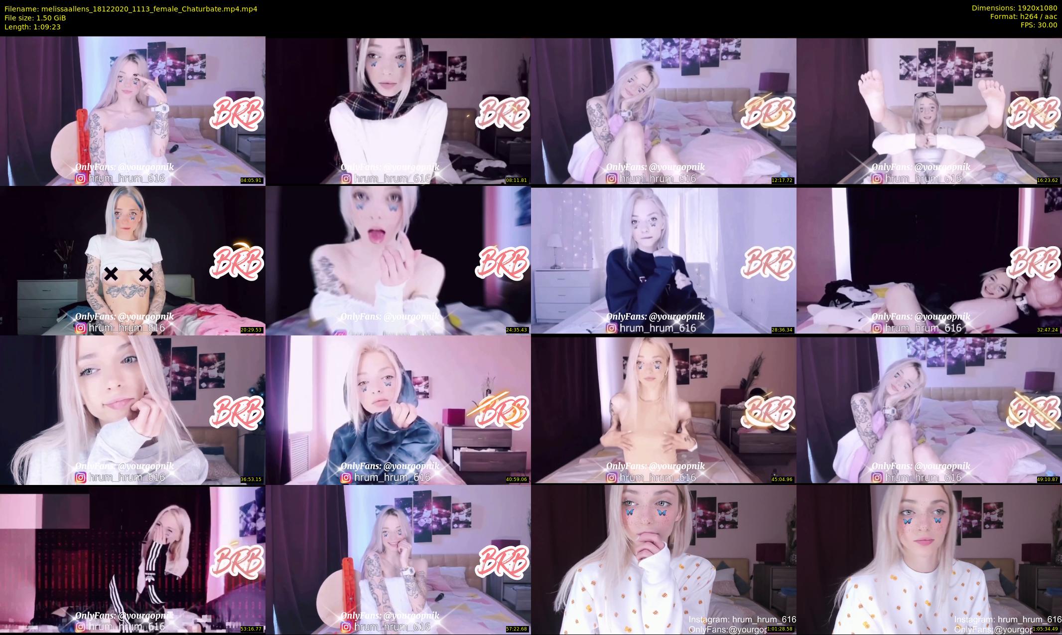 melissaallens — 70 minute Chaturbate female cam show recording, 1080p, Dec 18, 2020