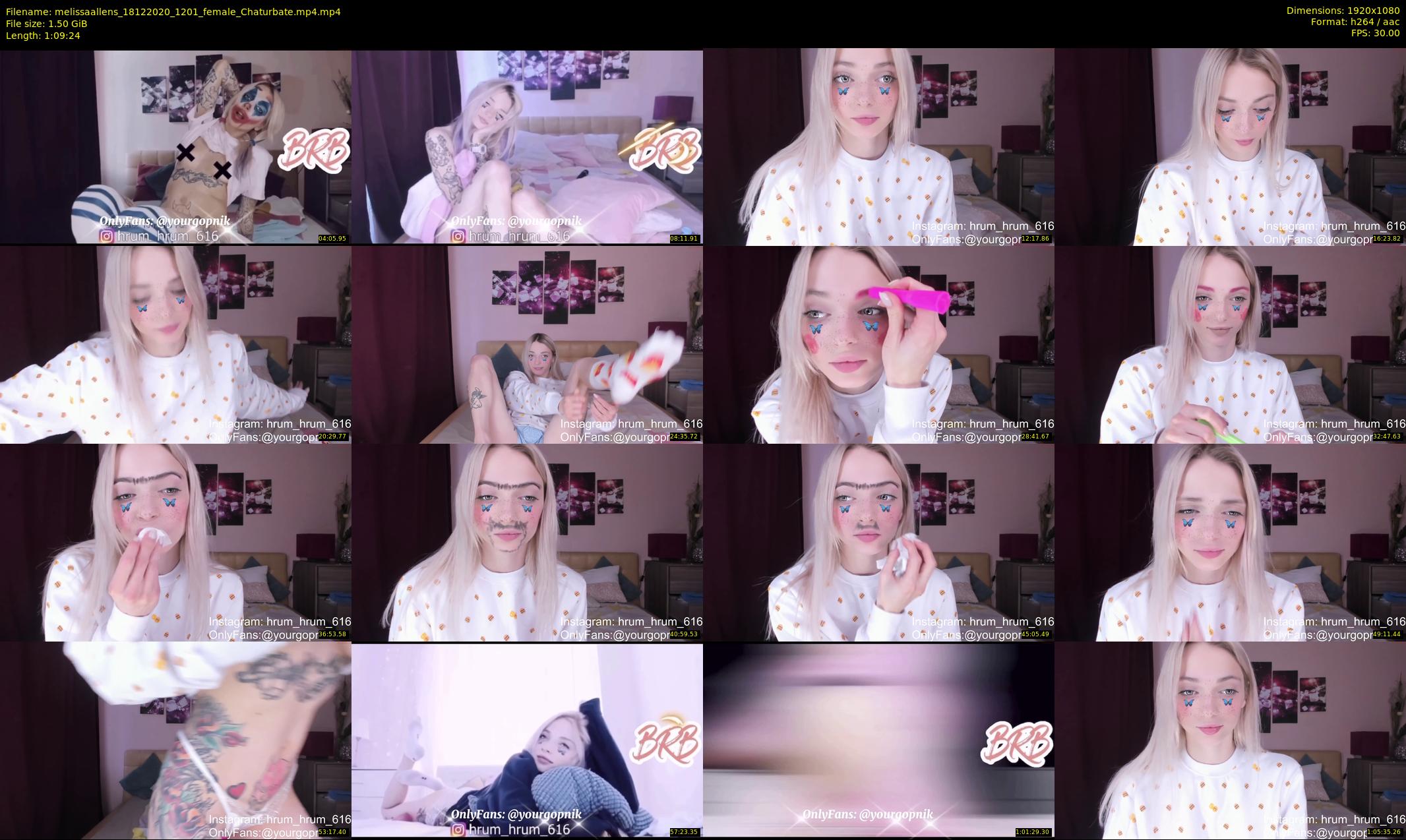 melissaallens — 70 minute Chaturbate female cam show recording, 1080p, Dec 18, 2020
