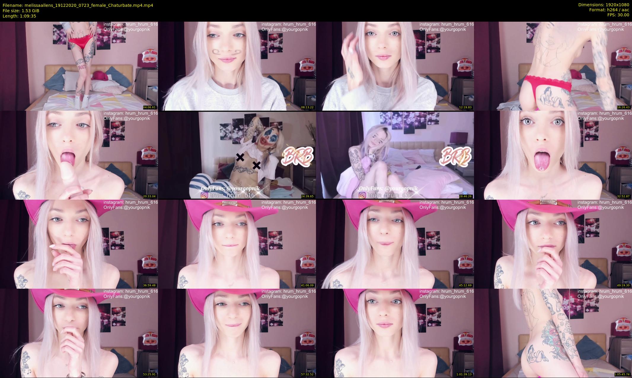 melissaallens — 70 minute Chaturbate female cam show recording, 1080p, Dec 19, 2020