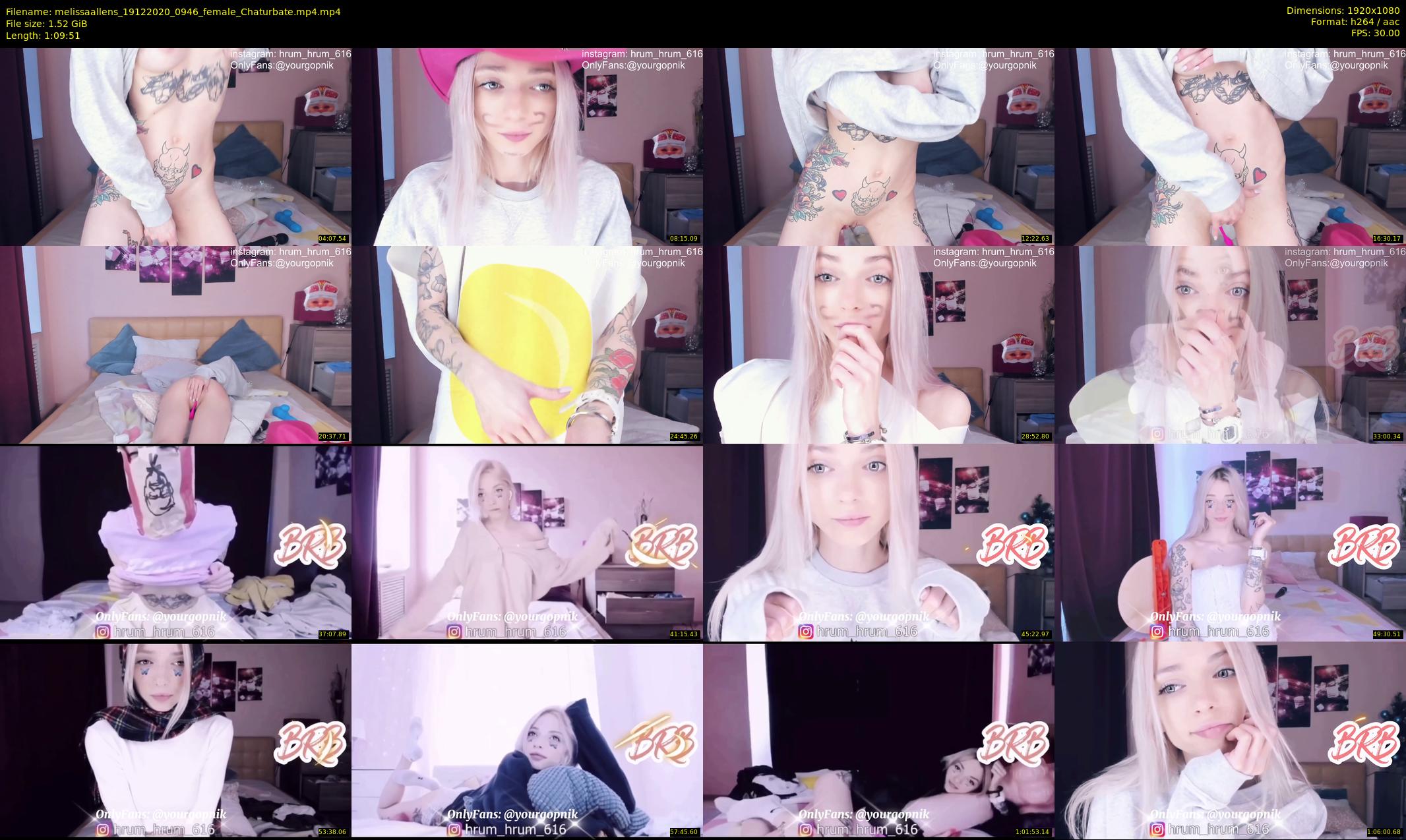 melissaallens — 70 minute Chaturbate female cam show recording, 1080p, Dec 19, 2020