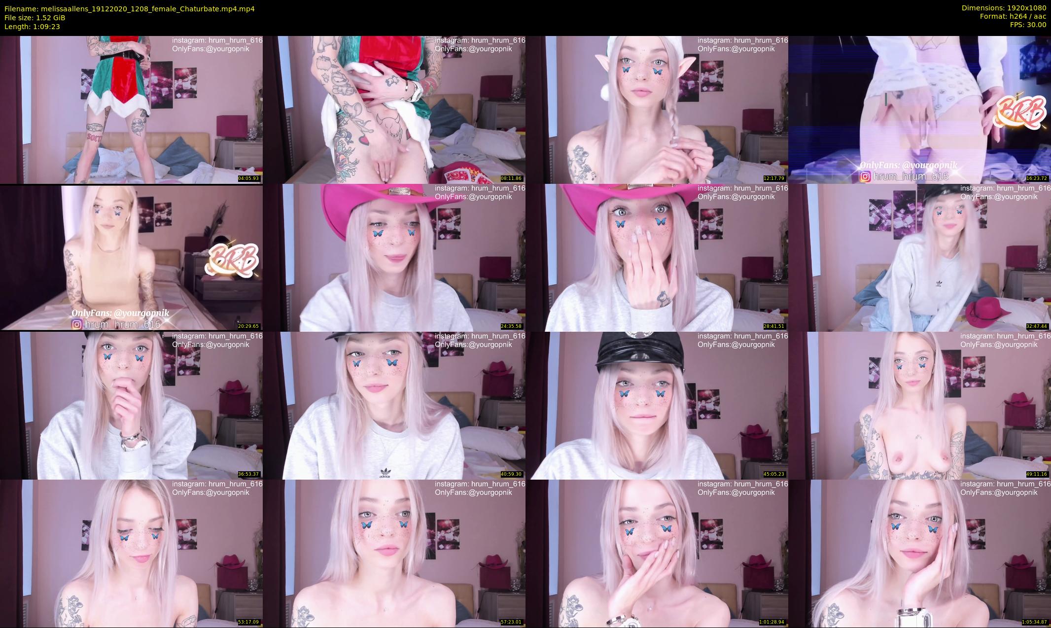 melissaallens — 70 minute Chaturbate female cam show recording, 1080p, Dec 19, 2020