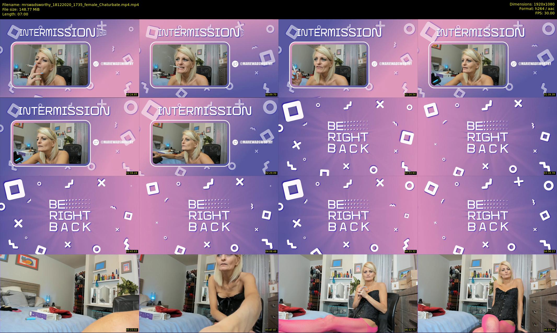 mrswadsworthy — 7 minute Chaturbate female cam show recording, 1080p, Dec 18, 2020
