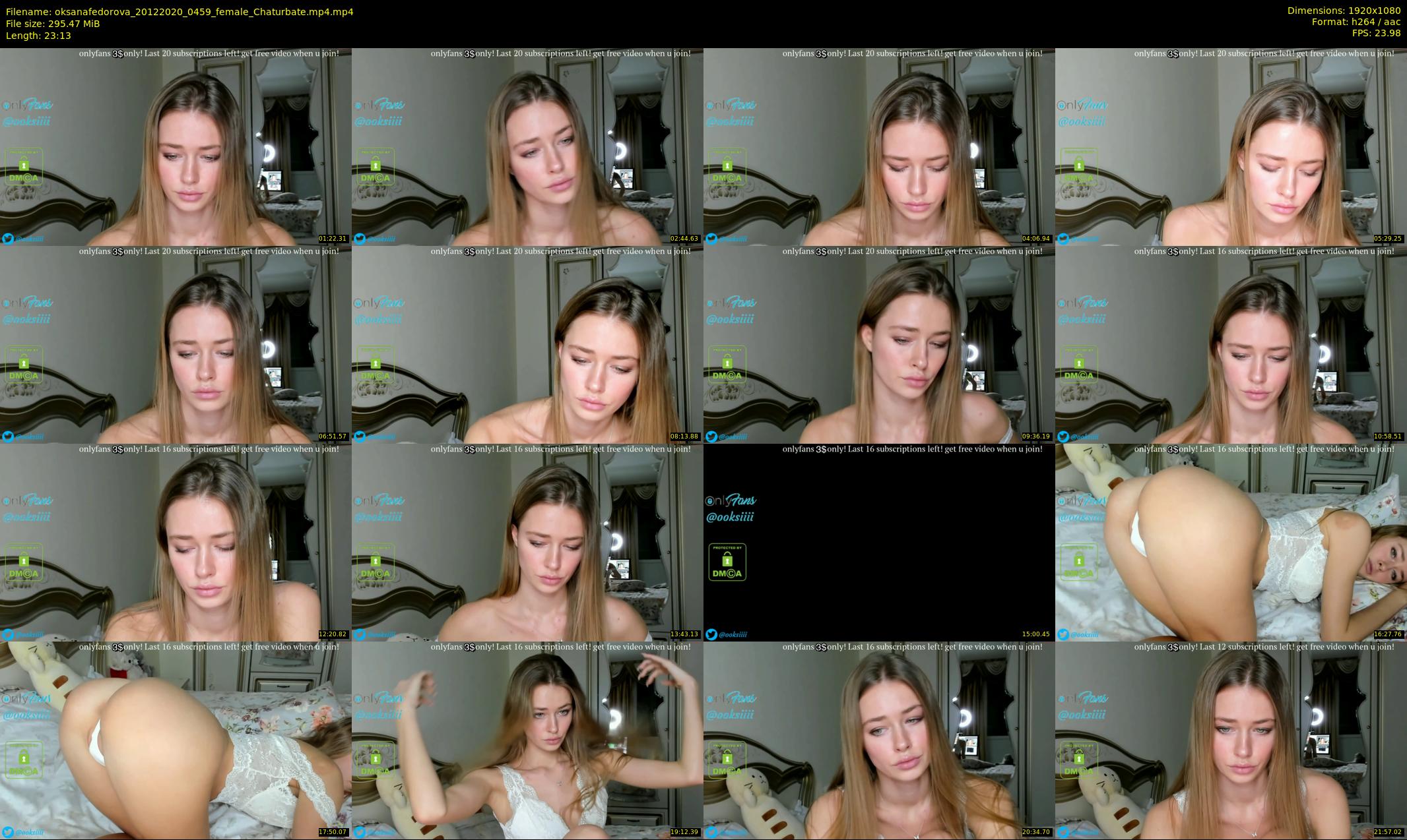 oksanafedorova — 24 minute Chaturbate female cam show recording, 1080p, Dec 20, 2020