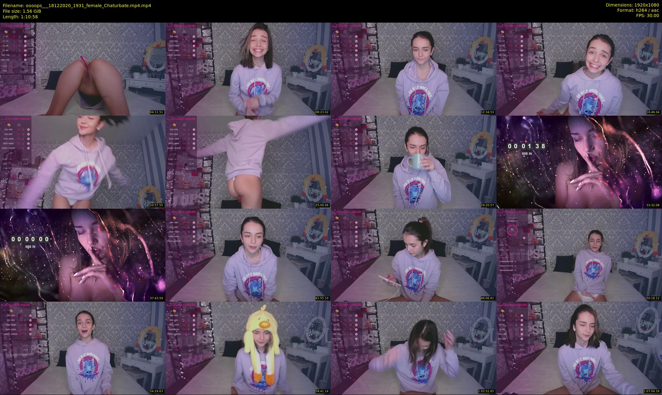 oooops__ — 71 minute Chaturbate female cam show recording, 1080p, Dec 18, 2020