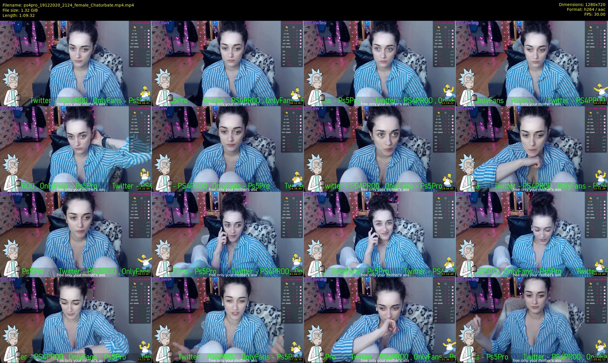 ps4pro — 70 minute Chaturbate female cam show recording, 720p, Dec 19, 2020