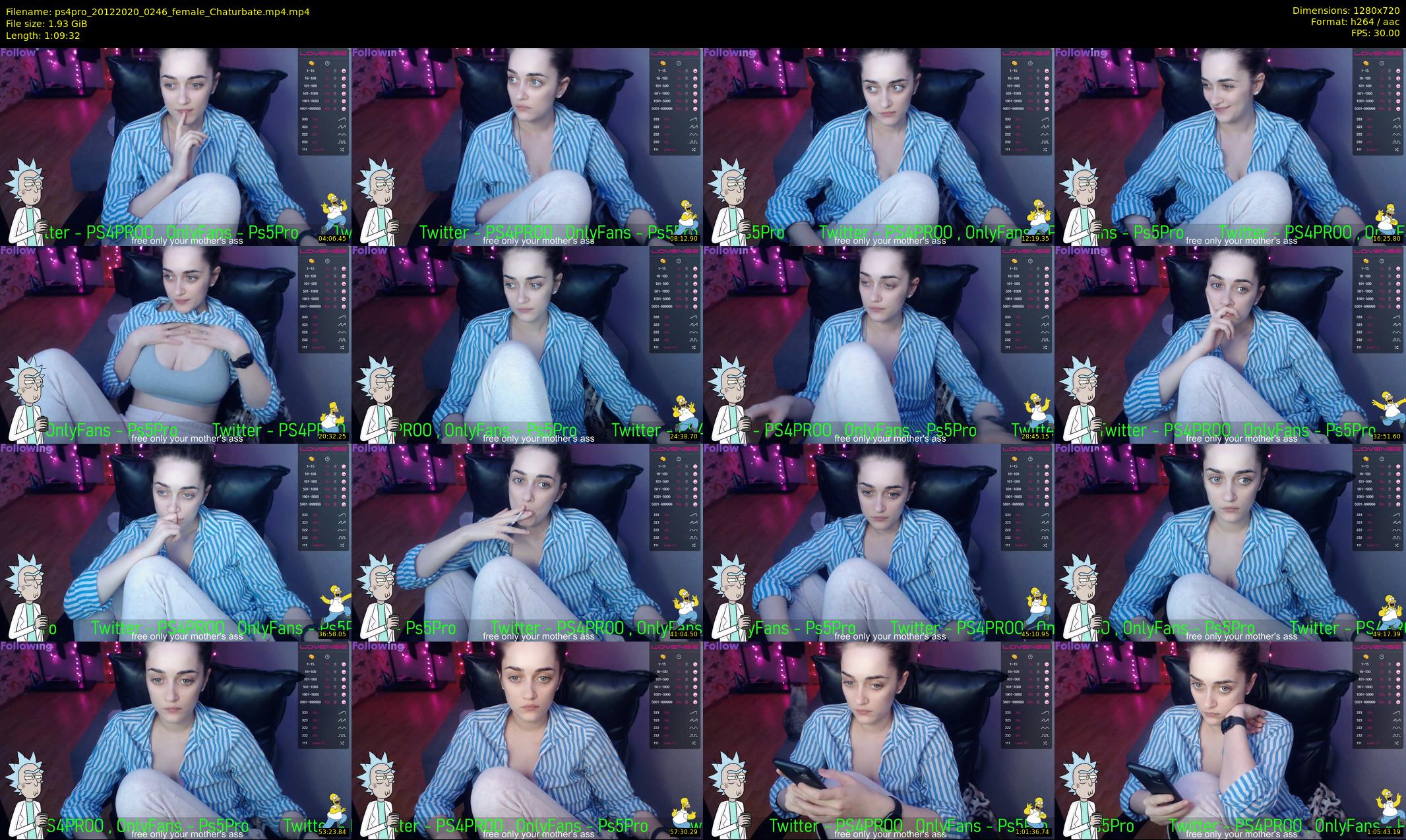 ps4pro — 70 minute Chaturbate female cam show recording, 720p, Dec 20, 2020