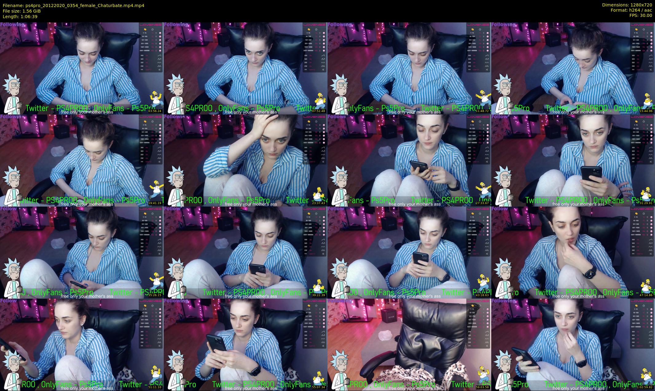 ps4pro — 67 minute Chaturbate female cam show recording, 720p, Dec 20, 2020