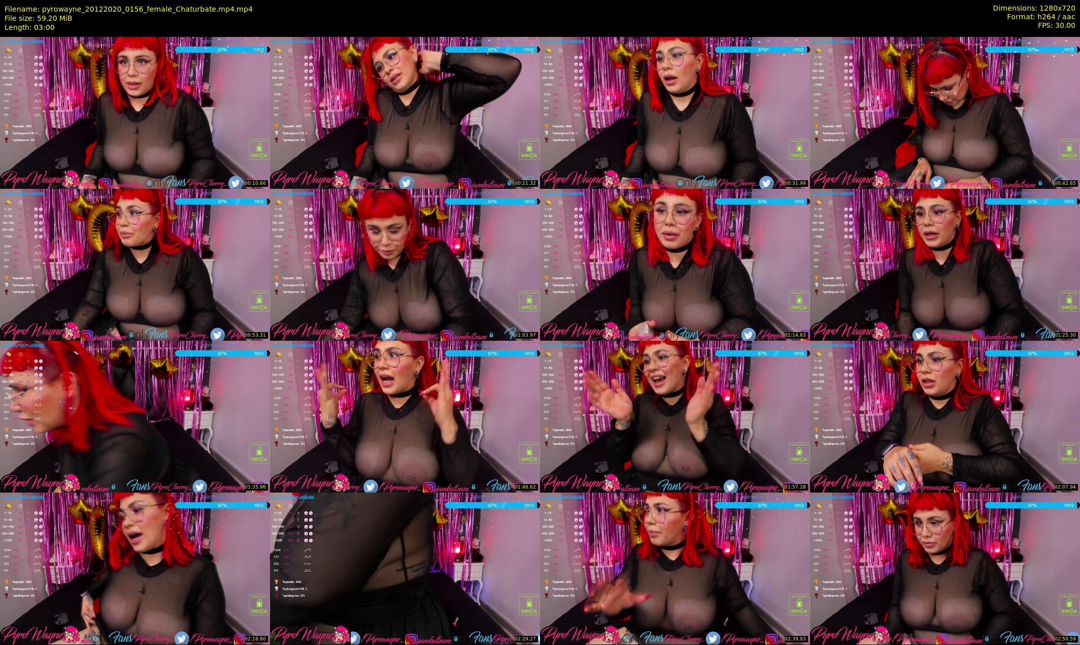 pyrowayne — 3 minute Chaturbate female cam show recording, 720p, Dec 20, 2020