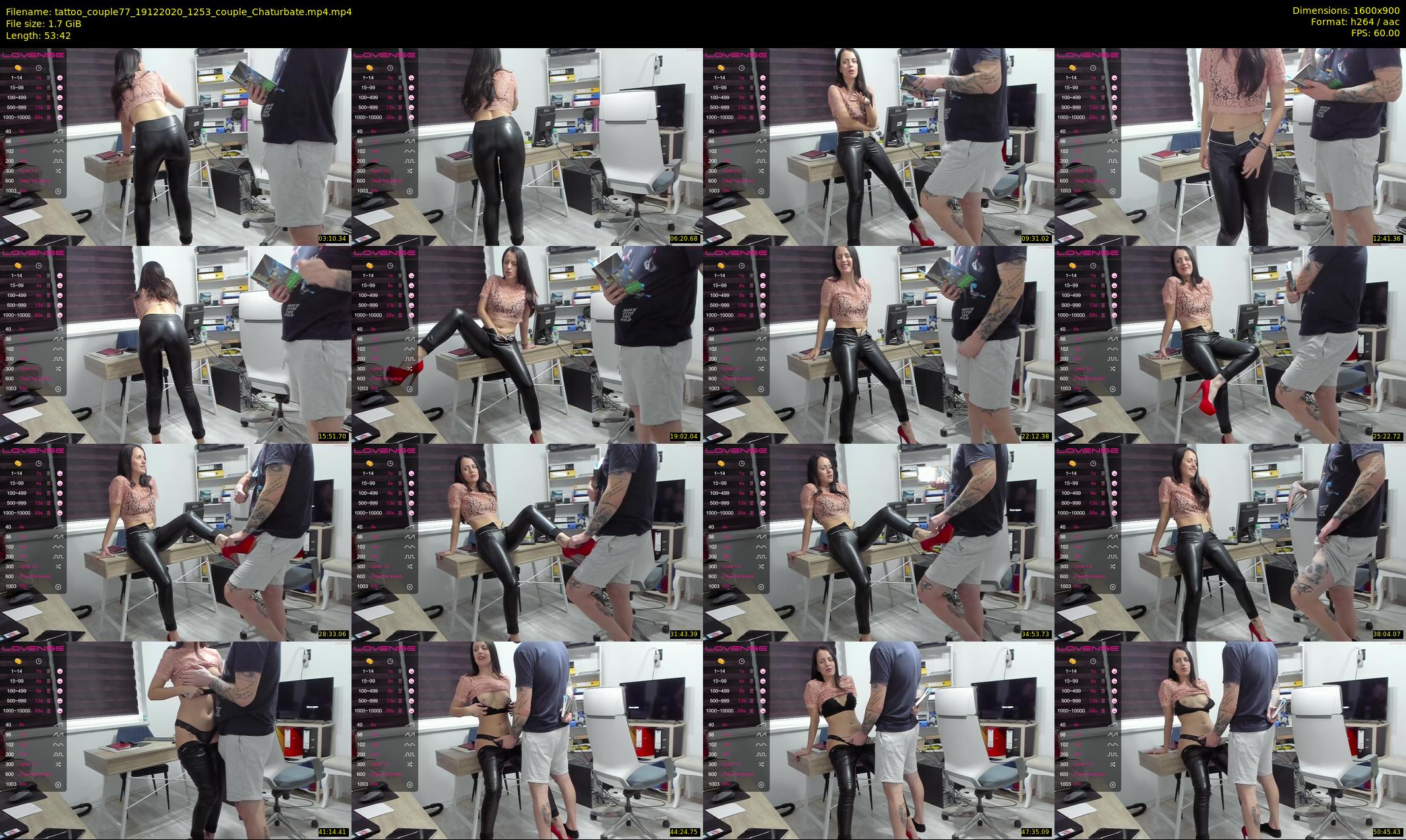 tattoo_couple77 — 54 minute Chaturbate couple cam show recording, 720p, Dec 19, 2020