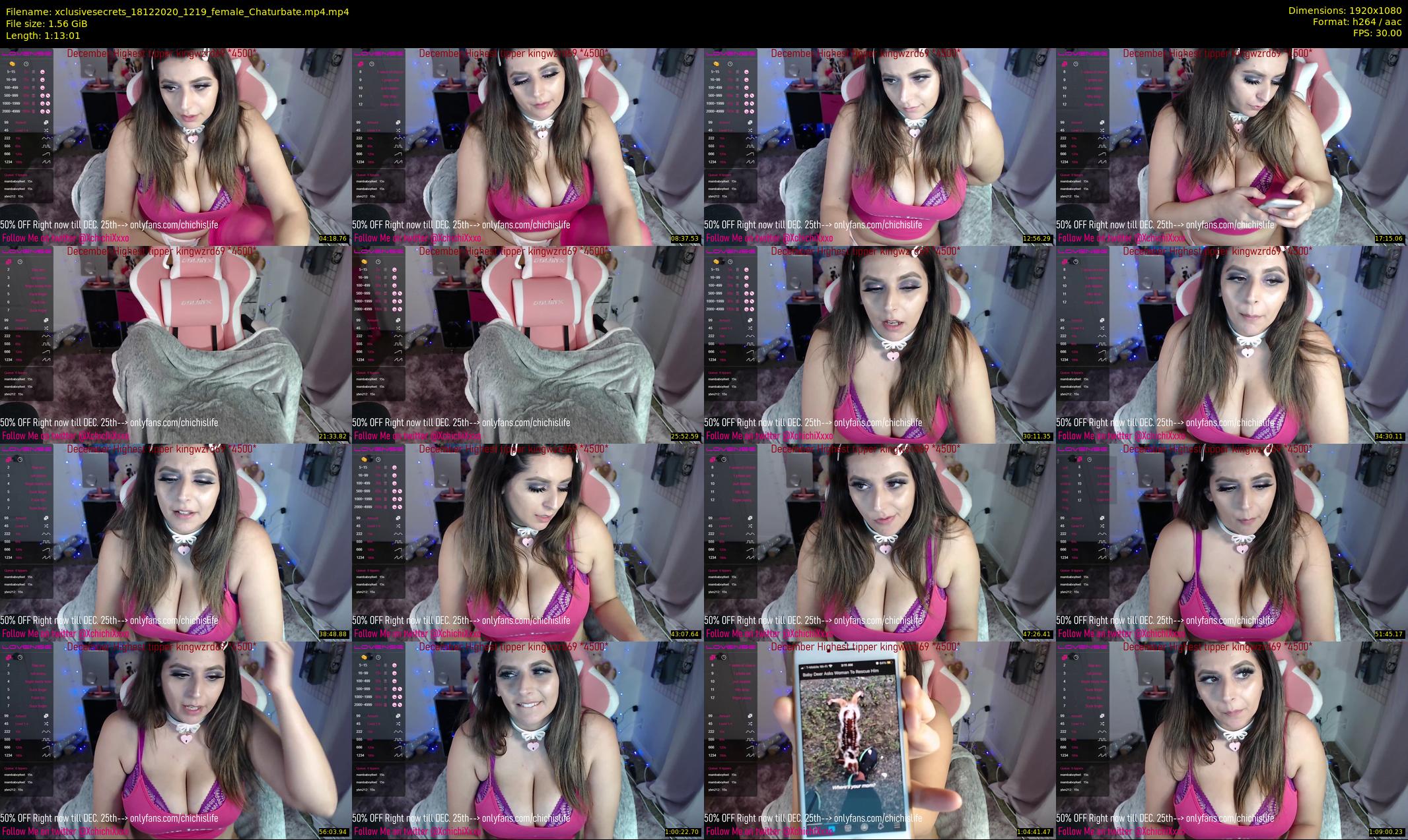 xclusivesecrets — 74 minute Chaturbate female cam show recording, 1080p, Dec 18, 2020