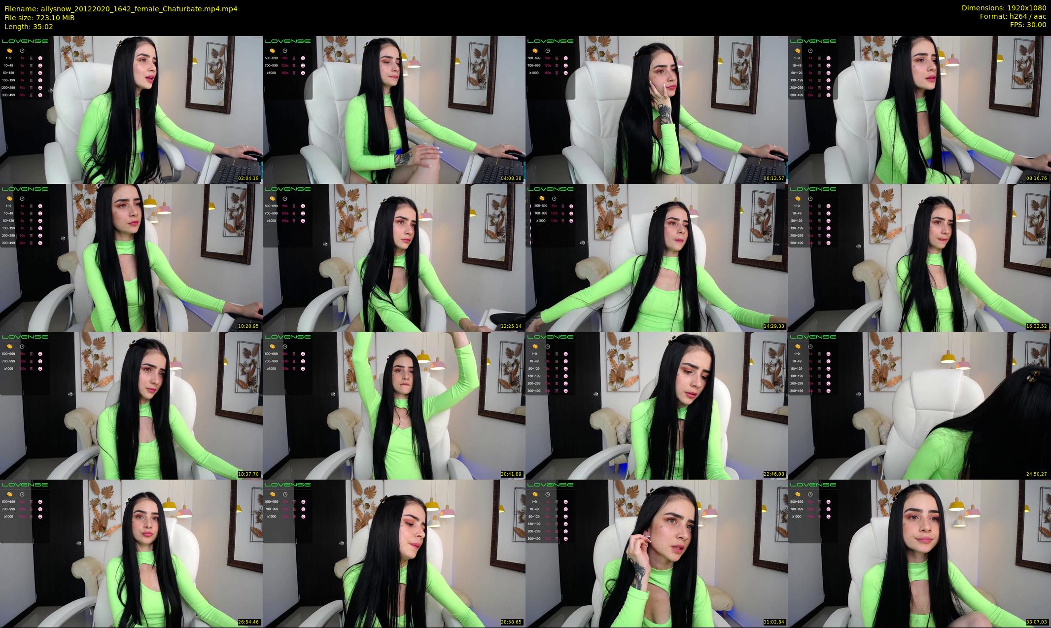 allysnow — 36 minute Chaturbate female cam show recording, 1080p, Dec 20, 2020