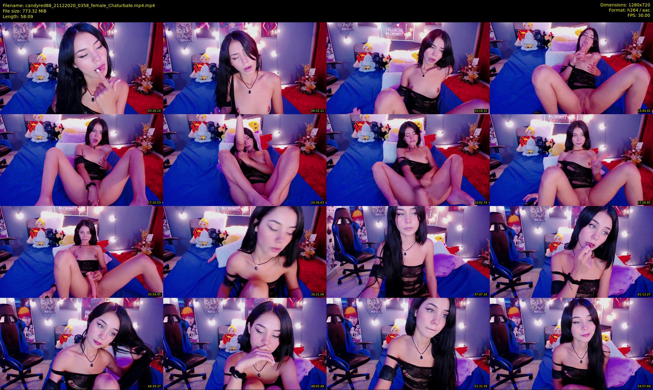 candyred88 — 59 minute Chaturbate female cam show recording, 720p, Dec 21, 2020