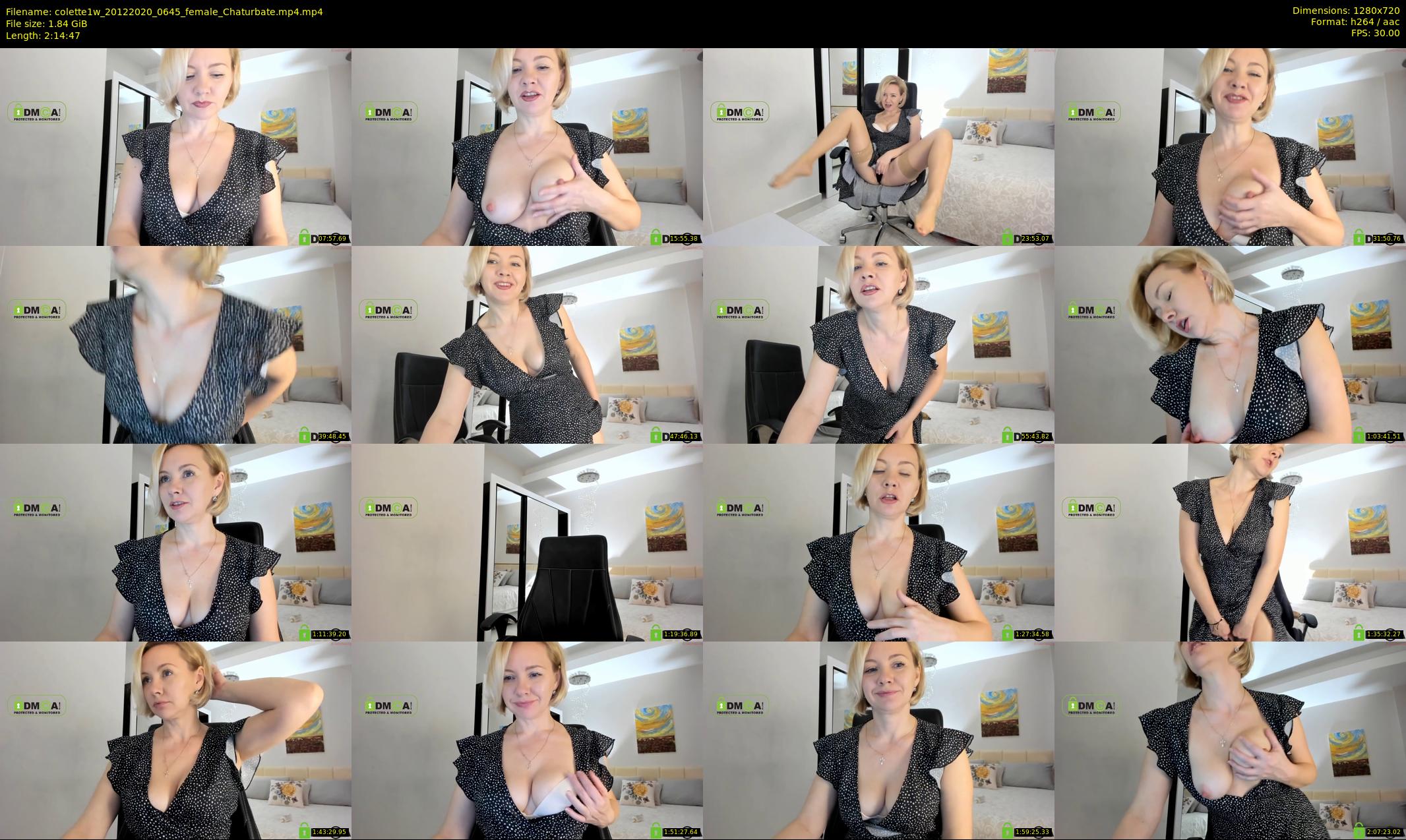 colette1w — 135 minute Chaturbate female cam show recording, 720p, Dec 20, 2020