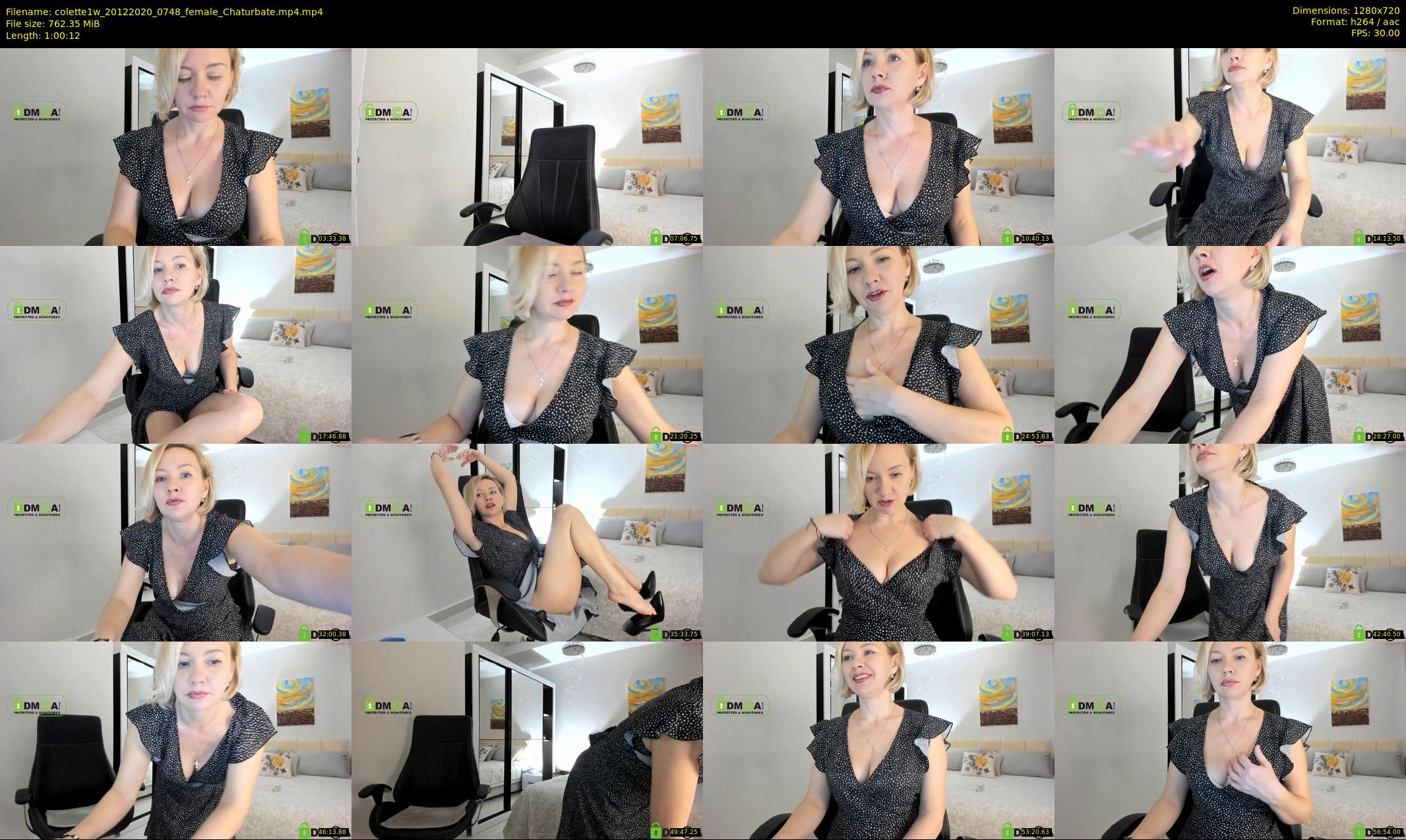 colette1w — 61 minute Chaturbate female cam show recording, 720p, Dec 20, 2020