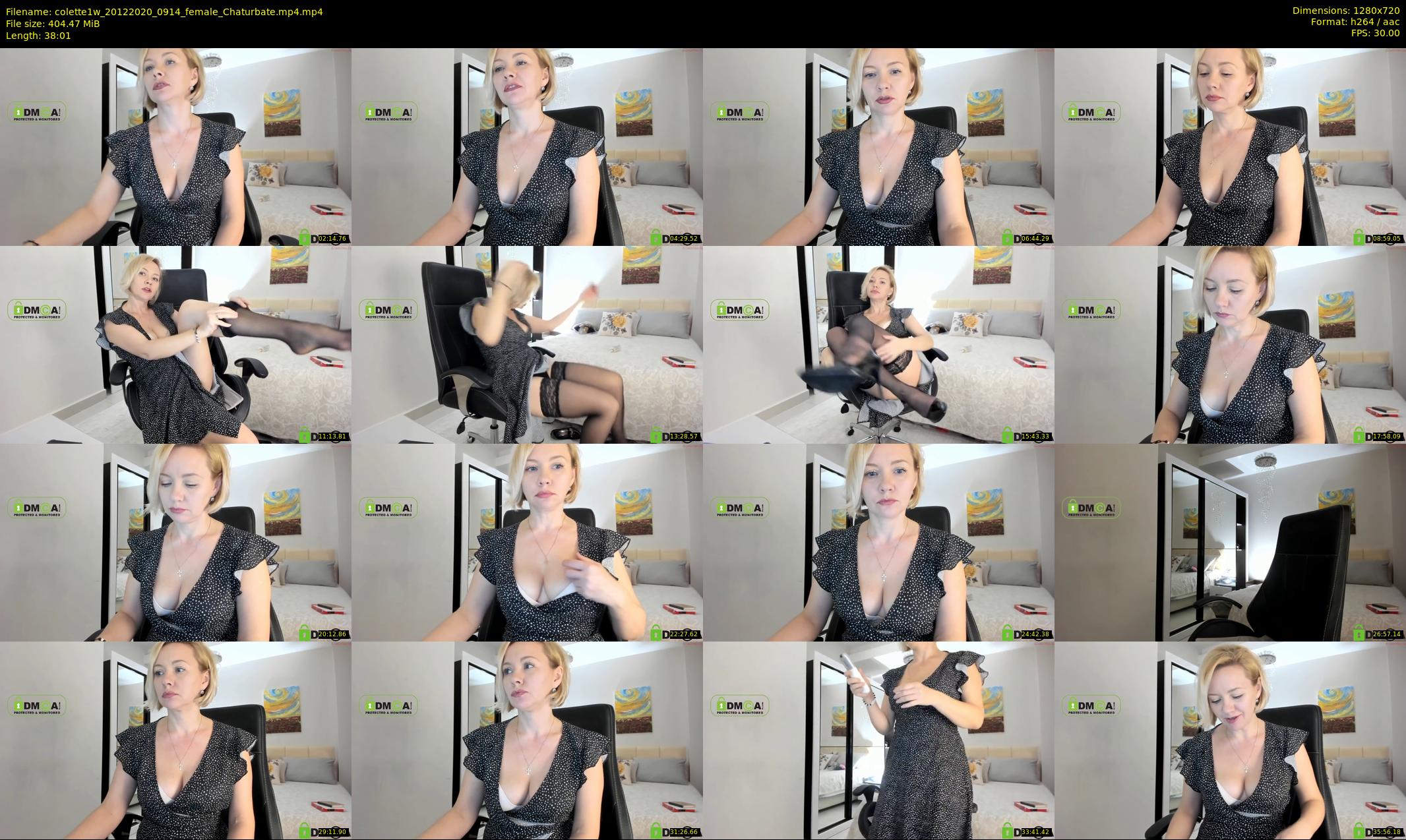 colette1w — 39 minute Chaturbate female cam show recording, 720p, Dec 20, 2020
