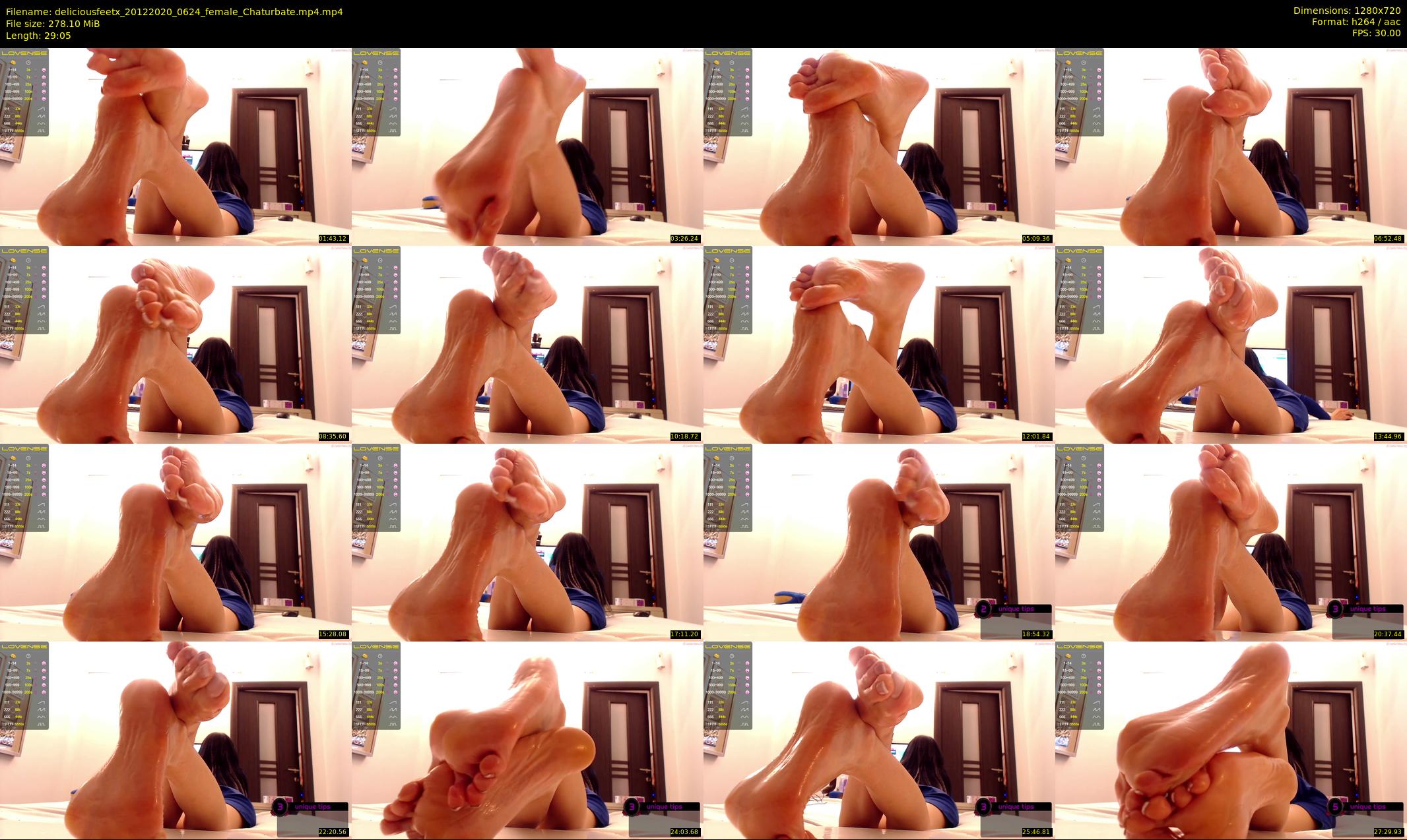deliciousfeetx — 30 minute Chaturbate female cam show recording, 720p, Dec 20, 2020