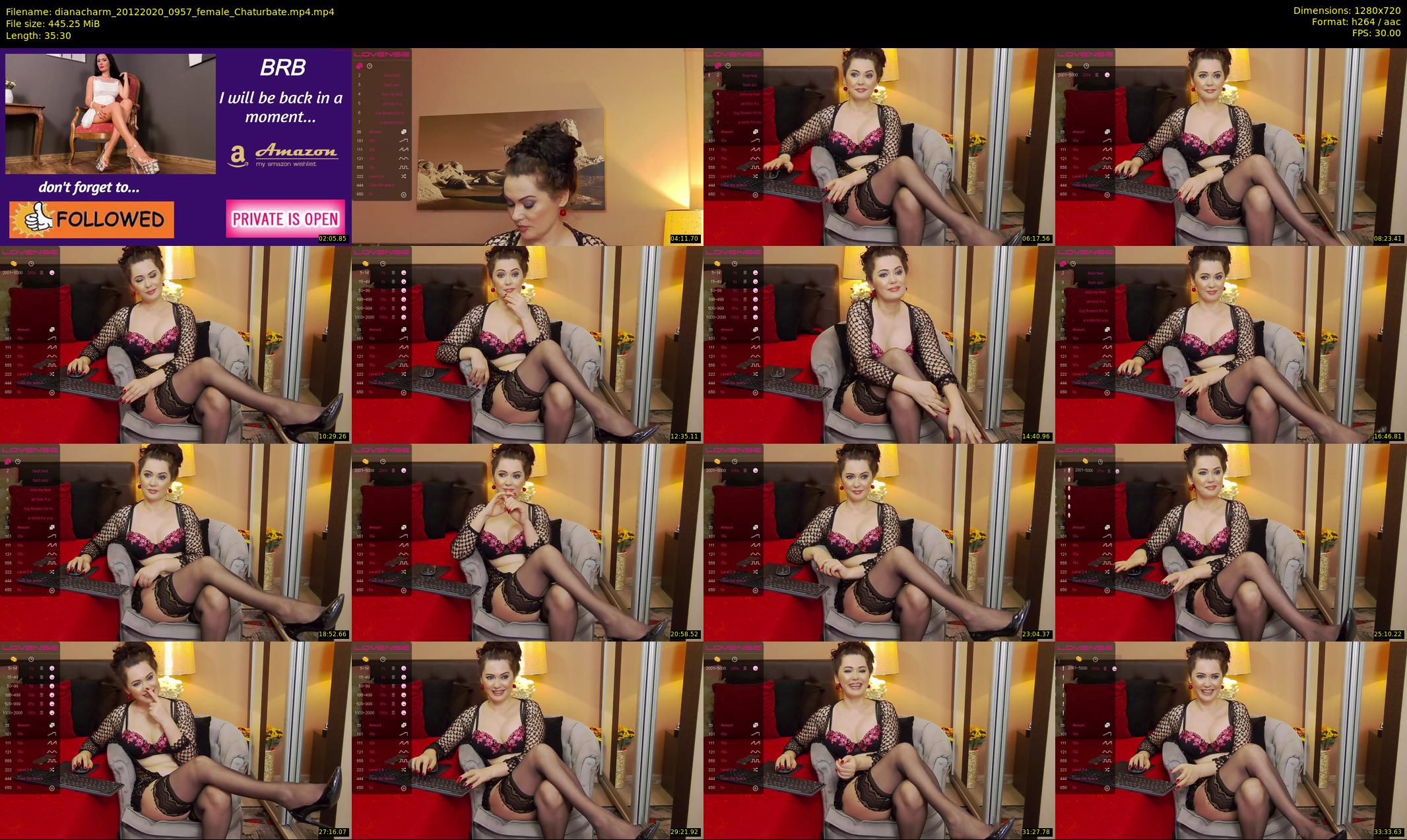 dianacharm — 36 minute Chaturbate female cam show recording, 720p, Dec 20, 2020