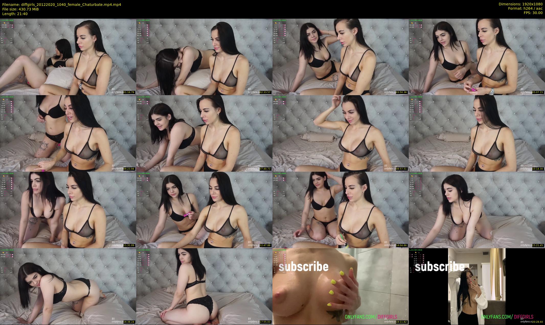 diffgirls — 22 minute Chaturbate female cam show recording, 1080p, Dec 20, 2020