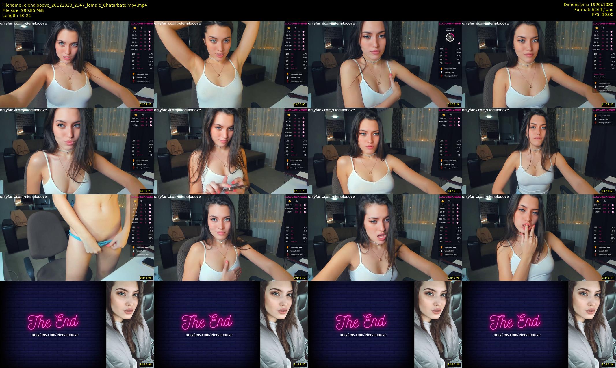 elenalooove — 51 minute Chaturbate female cam show recording, 1080p, Dec 20, 2020