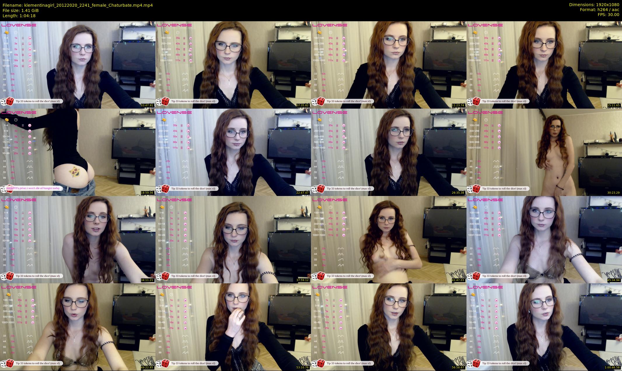 klementinagirl — 65 minute Chaturbate female cam show recording, 1080p, Dec 20, 2020