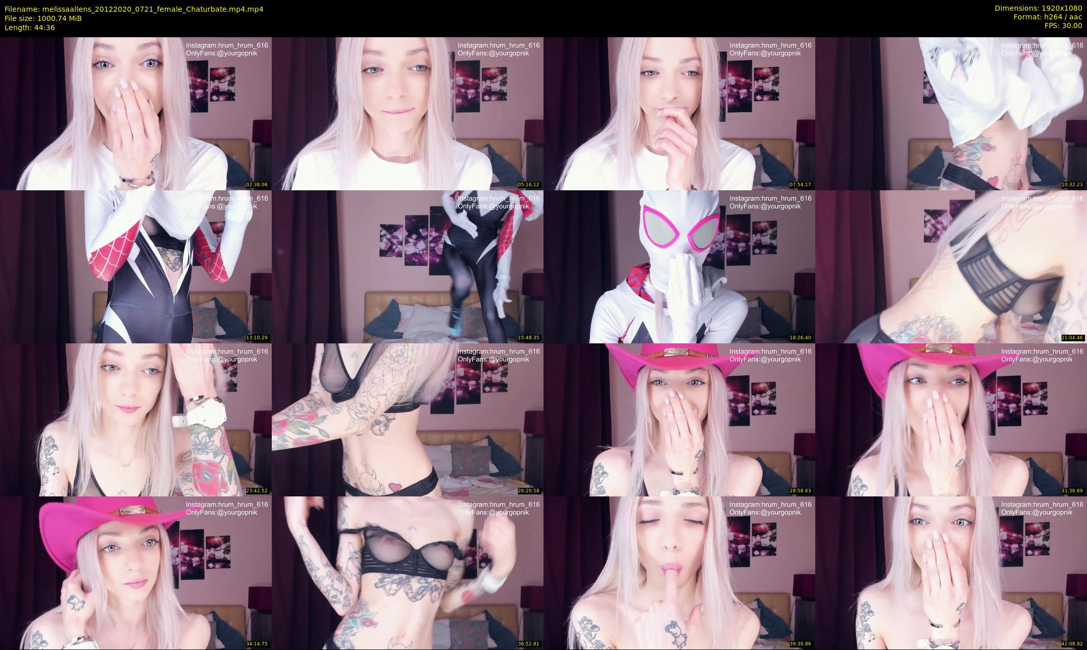 melissaallens — 45 minute Chaturbate female cam show recording, 1080p, Dec 20, 2020