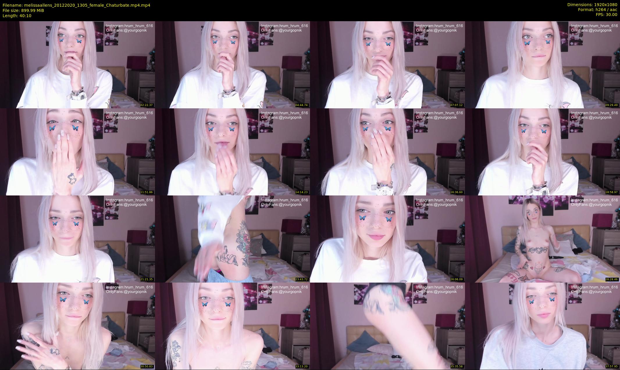 melissaallens — 41 minute Chaturbate female cam show recording, 1080p, Dec 20, 2020