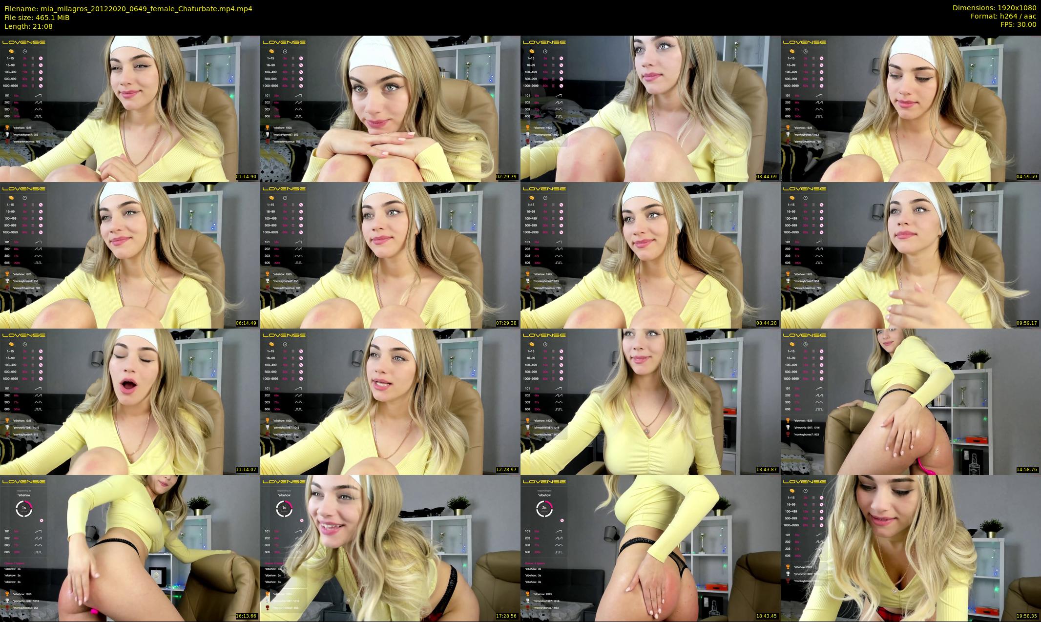mia_milagros — 22 minute Chaturbate female cam show recording, 1080p, Dec 20, 2020