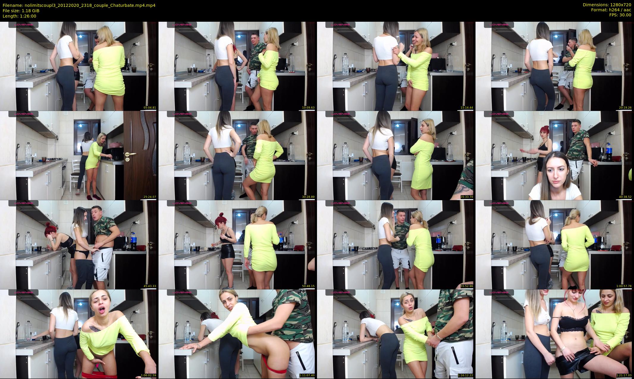 nolimitscoupl3 — 86 minute Chaturbate couple cam show recording, 720p, Dec 20, 2020