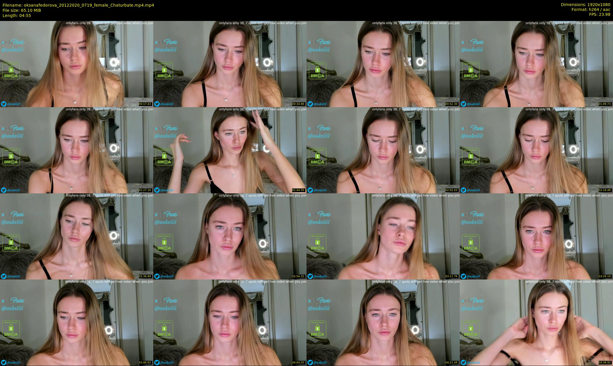 oksanafedorova — 5 minute Chaturbate female cam show recording, 1080p, Dec 20, 2020
