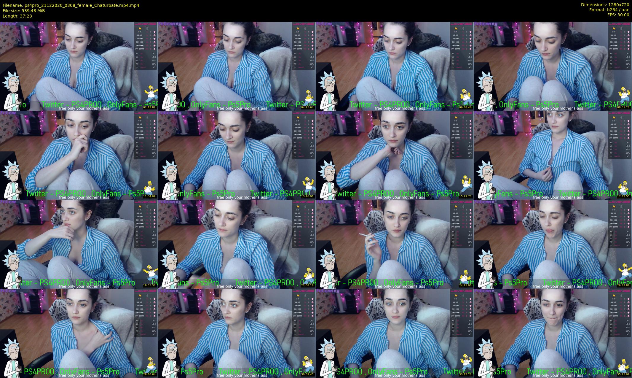 ps4pro — 38 minute Chaturbate female cam show recording, 720p, Dec 21, 2020