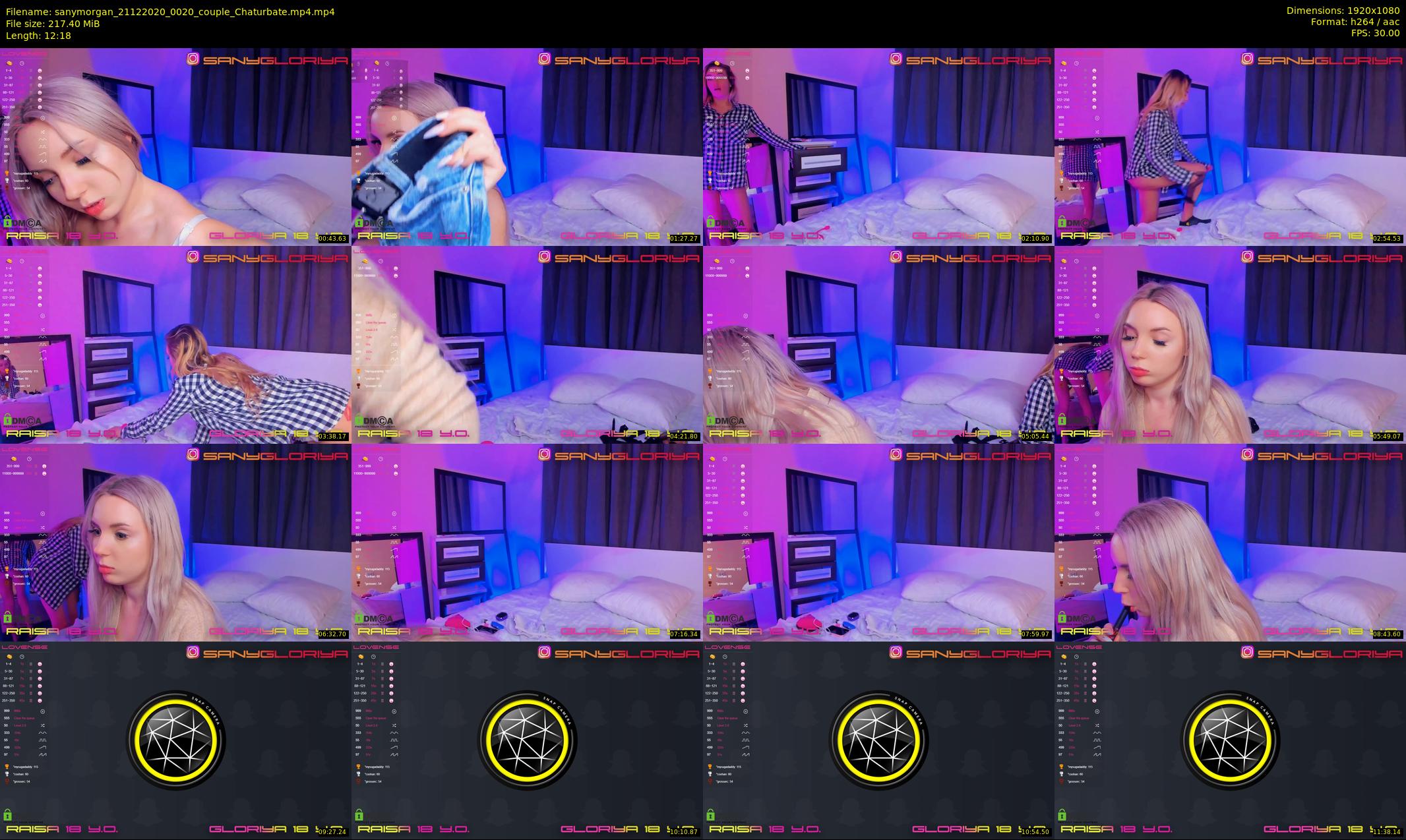 sanymorgan — 13 minute Chaturbate couple cam show recording, 1080p, Dec 21, 2020