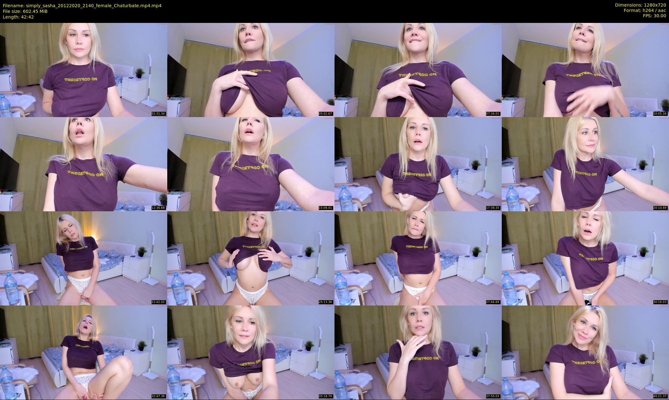 simply_sasha — 43 minute Chaturbate female cam show recording, 720p, Dec 20, 2020