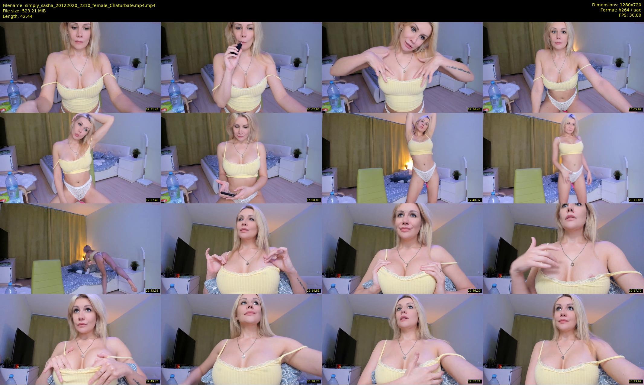 simply_sasha — 43 minute Chaturbate female cam show recording, 720p, Dec 20, 2020