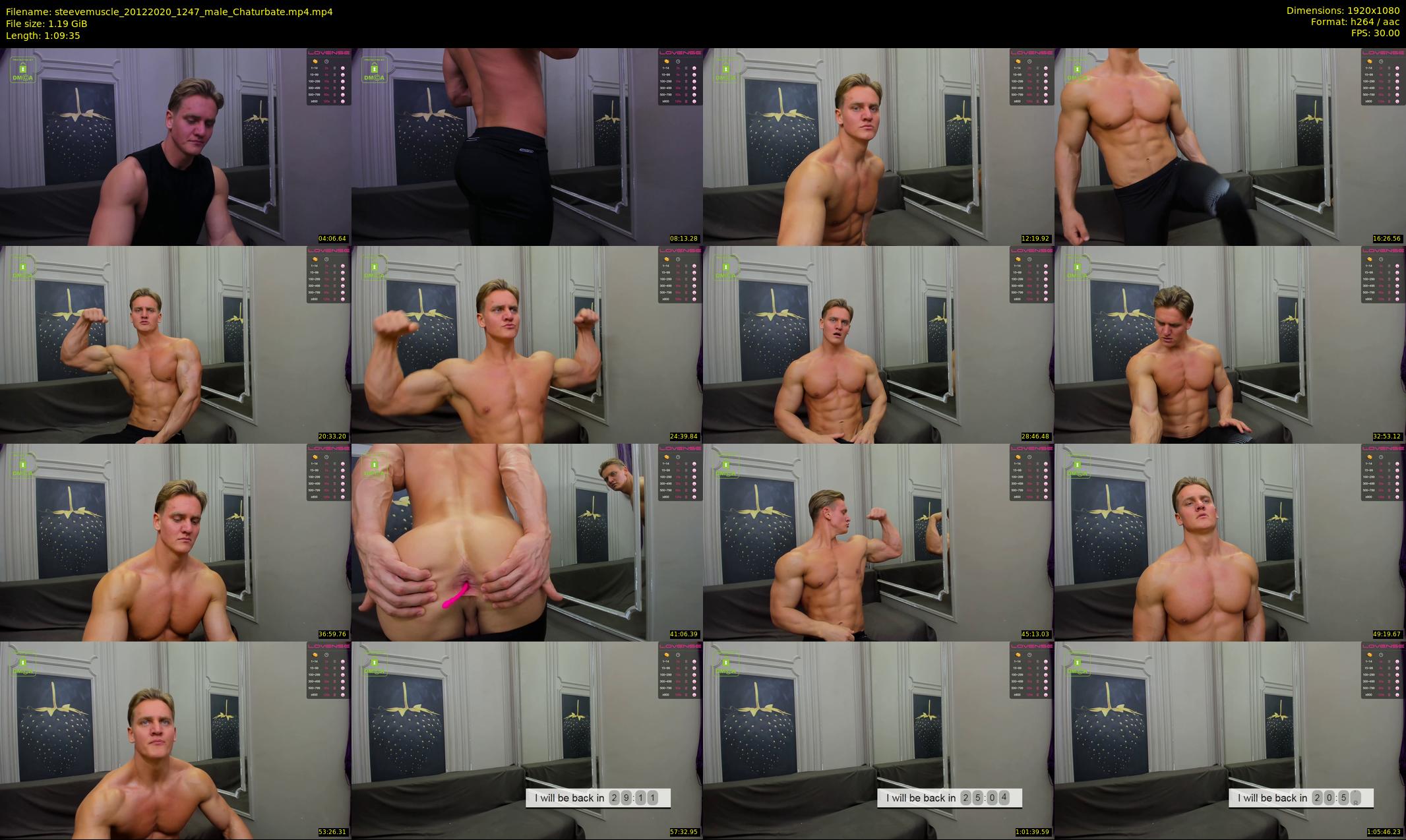 steevemuscle — 70 minute Chaturbate male cam show recording, 1080p, Dec 20, 2020