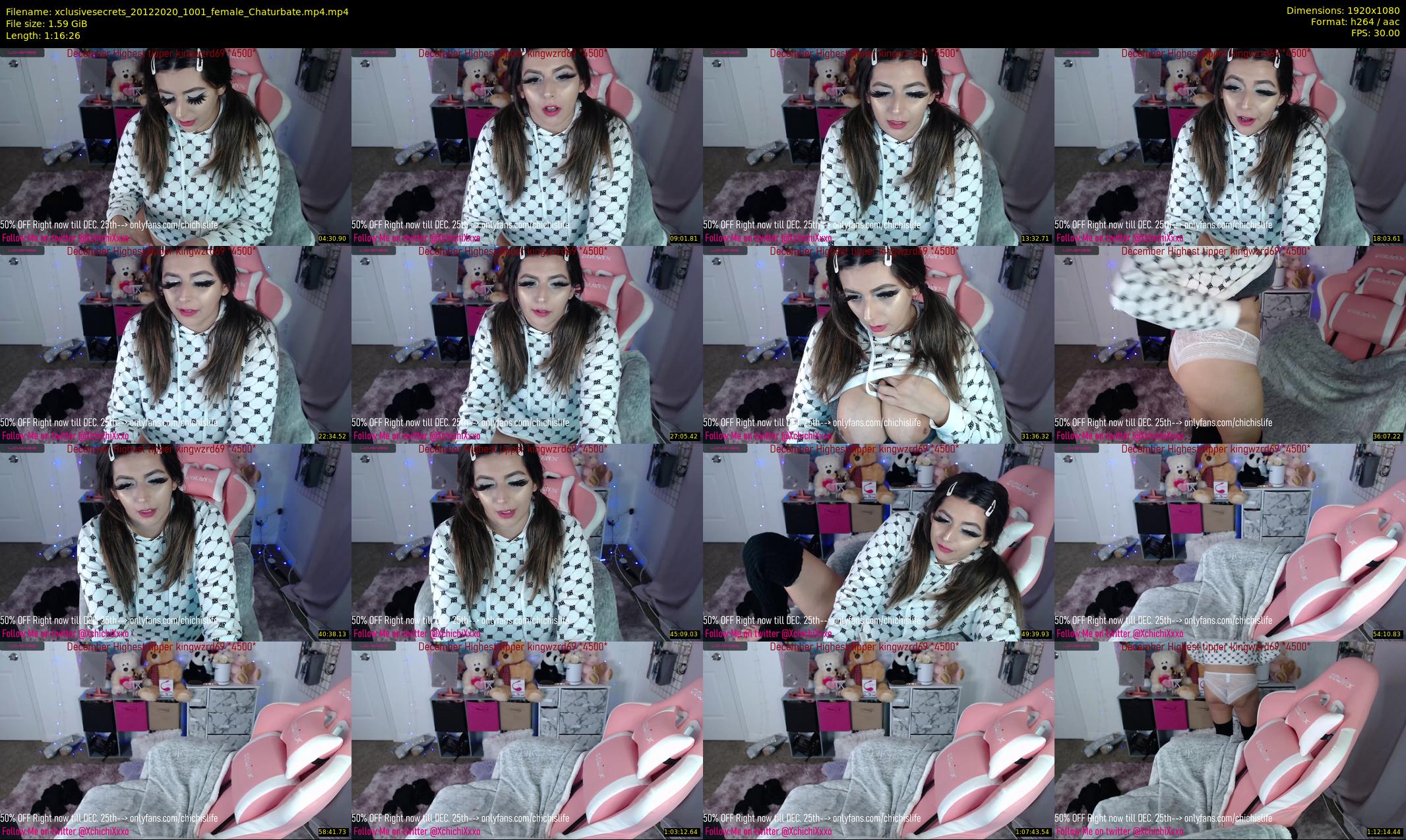 xclusivesecrets — 77 minute Chaturbate female cam show recording, 1080p, Dec 20, 2020