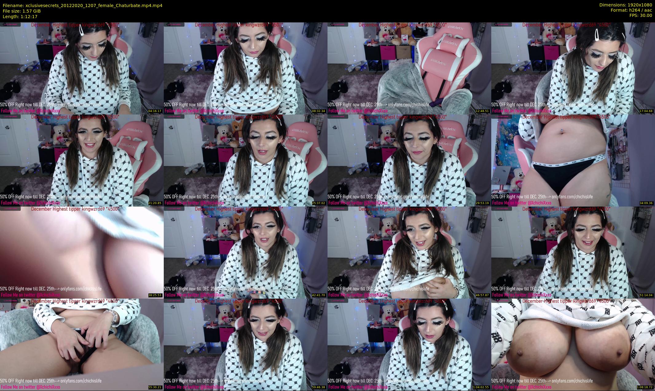 xclusivesecrets — 73 minute Chaturbate female cam show recording, 1080p, Dec 20, 2020