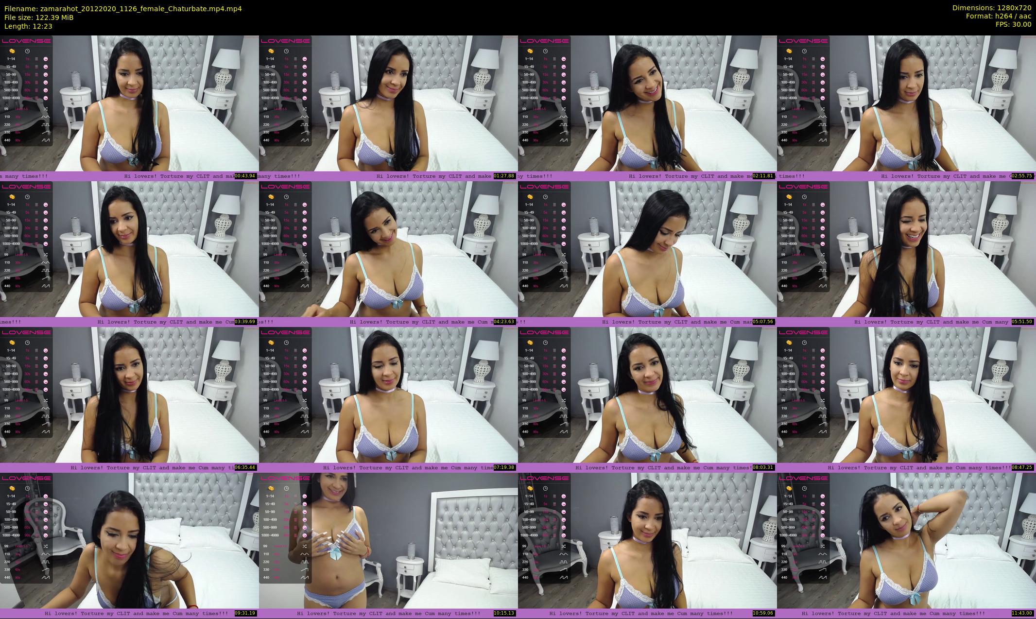 zamarahot — 13 minute Chaturbate female cam show recording, 720p, Dec 20, 2020