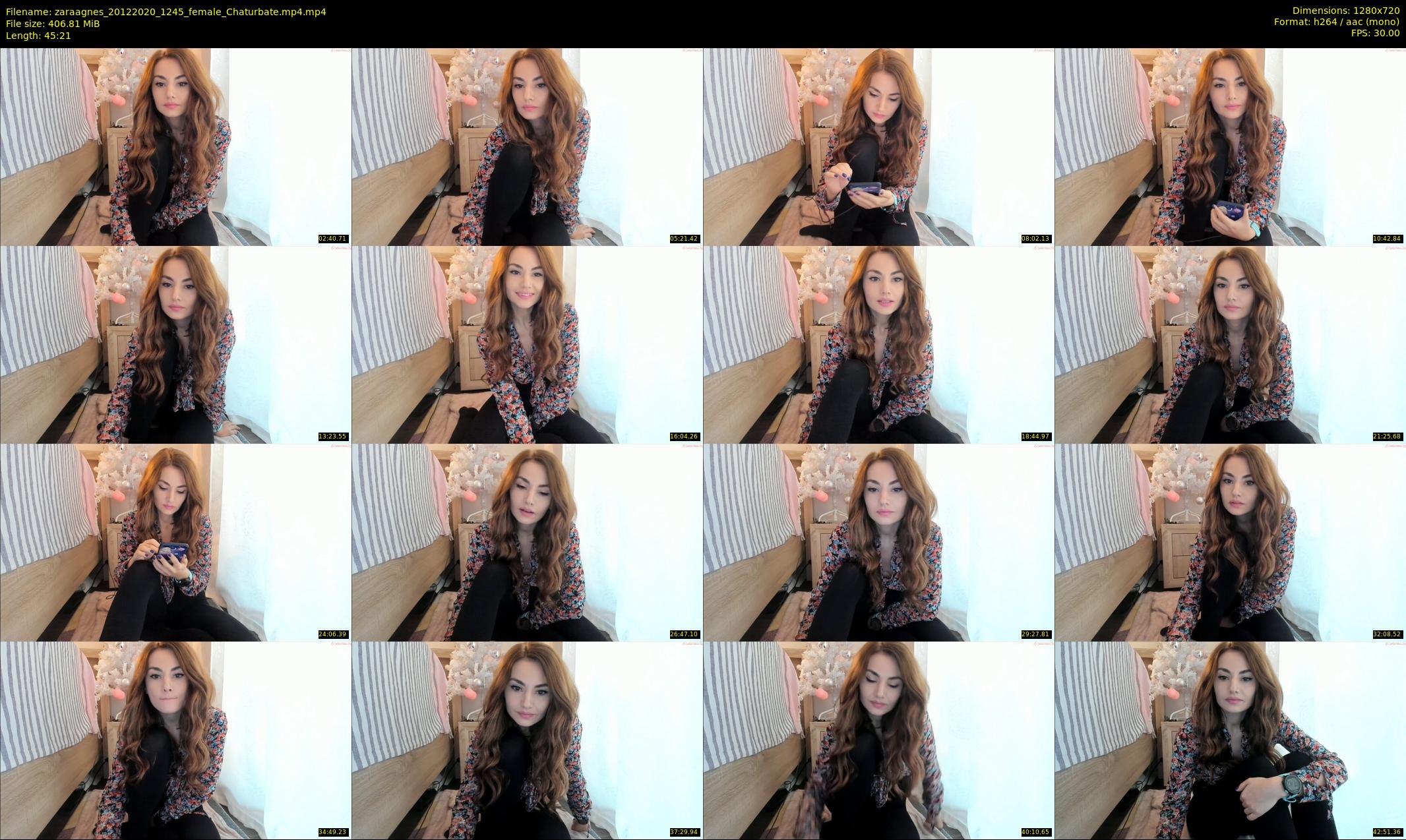 zaraagnes — 46 minute Chaturbate female cam show recording, 720p, Dec 20, 2020