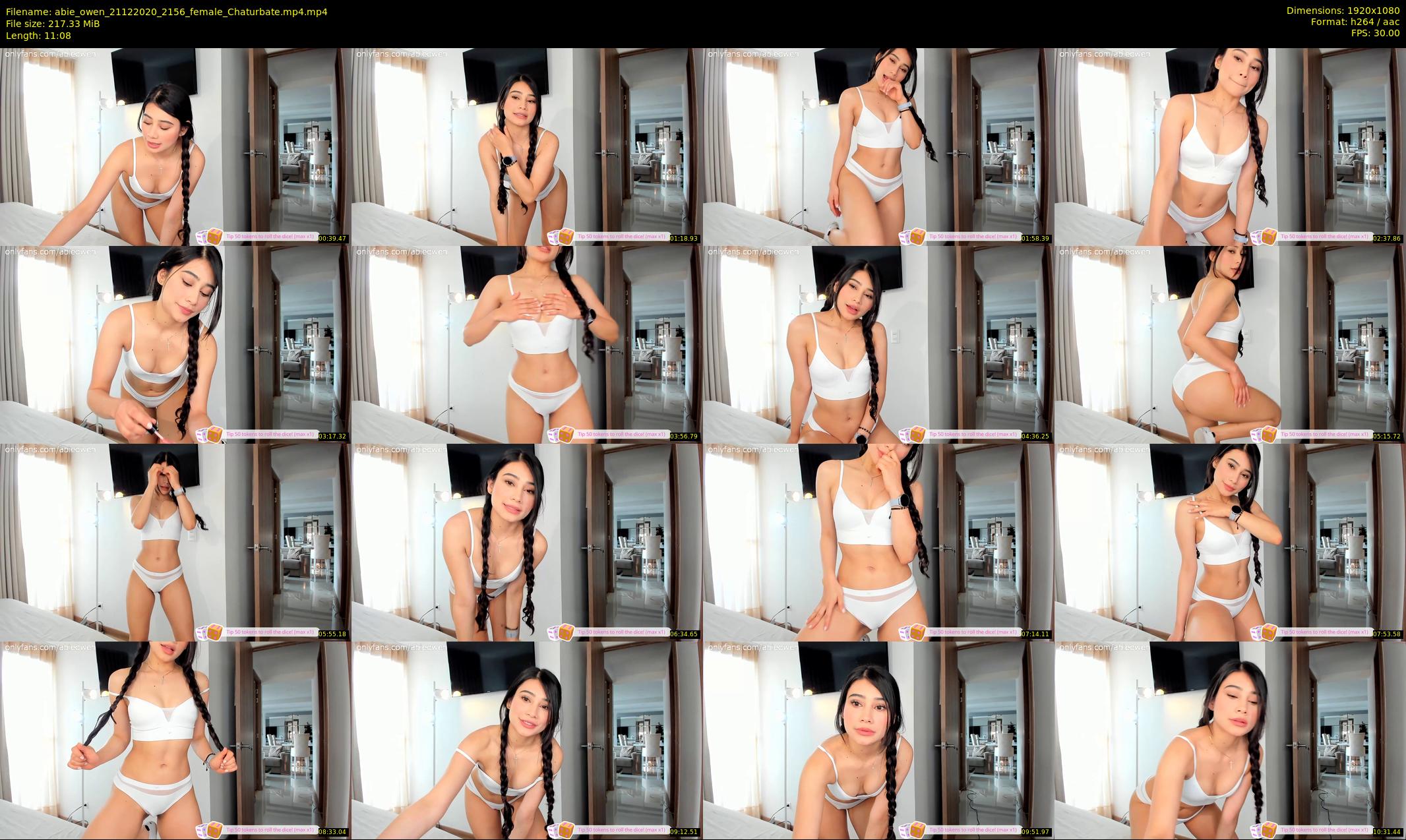 abie_owen — 12 minute Chaturbate female cam show recording, 1080p, Dec 21, 2020