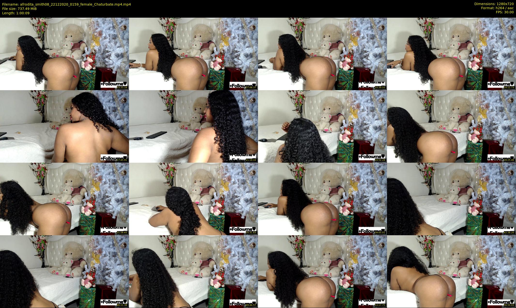 afrodita_smith08 — 61 minute Chaturbate female cam show recording, 720p, Dec 22, 2020