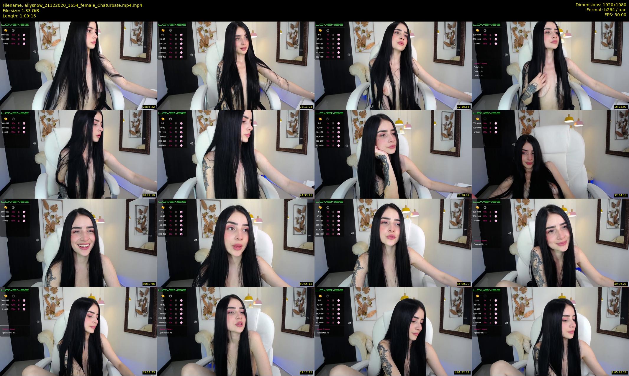 allysnow — 70 minute Chaturbate female cam show recording, 1080p, Dec 21, 2020
