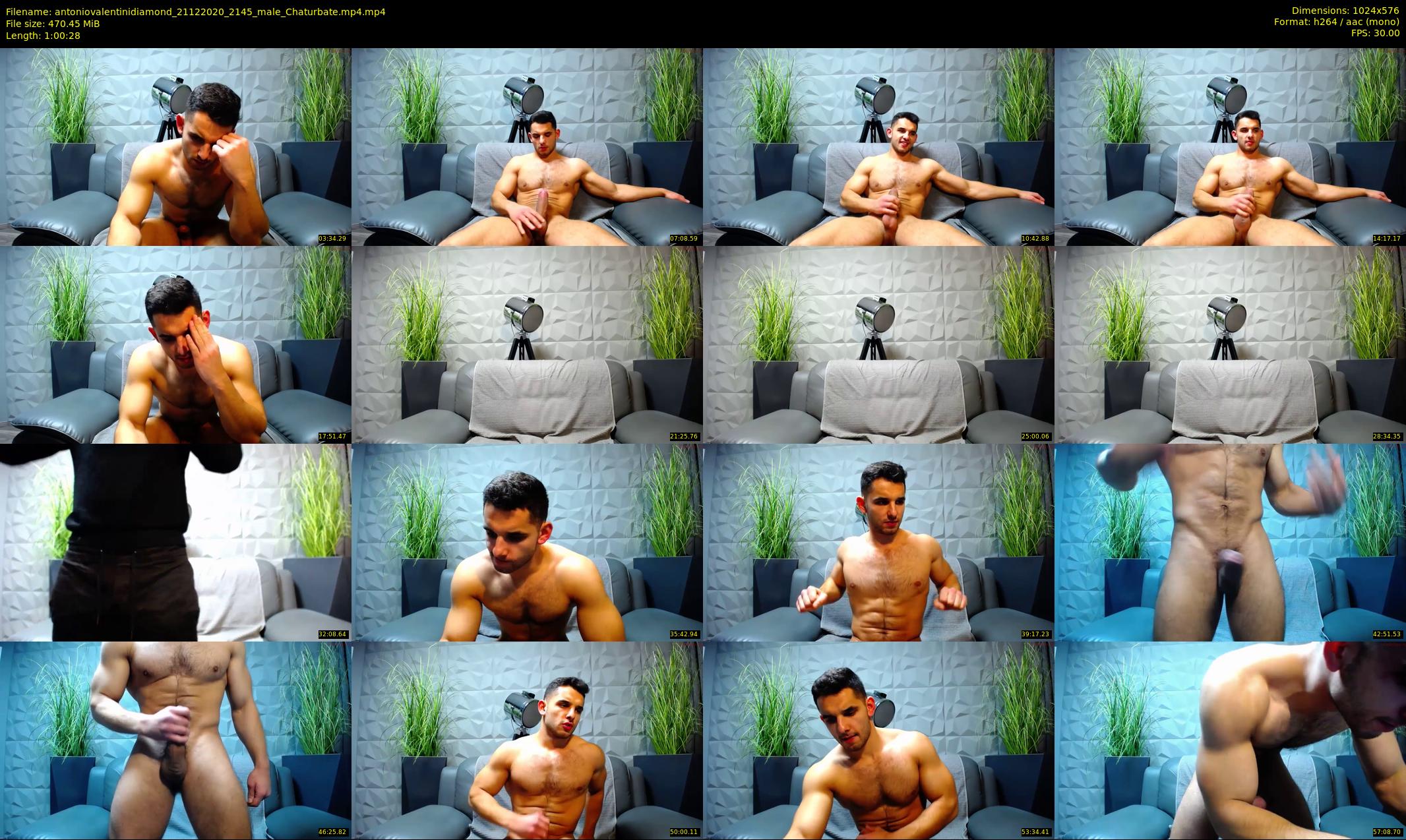 antoniovalentinidiamond — 61 minute Chaturbate male cam show recording, 480p, Dec 21, 2020